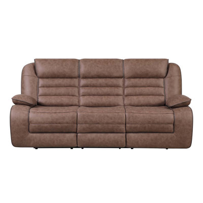 Manual Reclining Sofa with Pillow Top Arms