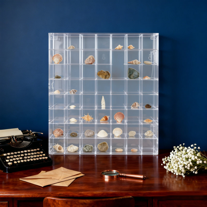 Acrylic Collection Box Stones Storage Display Case