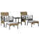 Tsamis Rattan Wicker 2 - Person Seating Group with Cushions