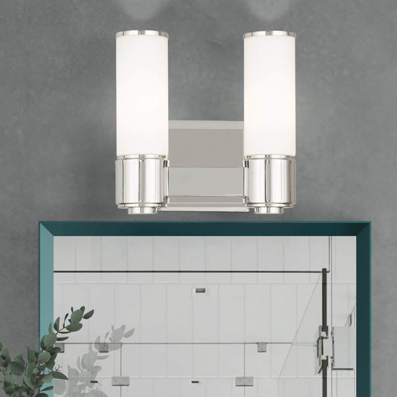 Éclairage pour salle de bain à intensité variable 2 lumières Baleria, Nickel poli