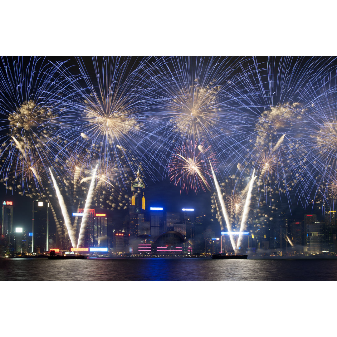 Feuerwerksshow in HongKong von Kwokfai - Leinwanddrucke