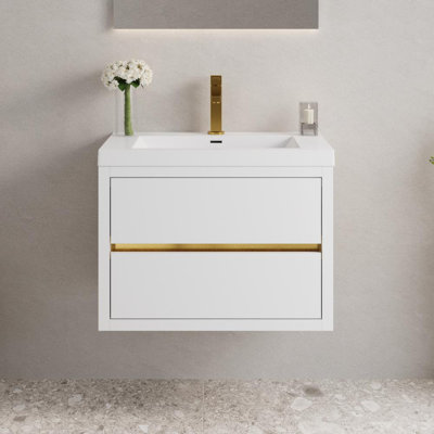 29.5" Wall-Mounted Bathroom Vanity with Sink
