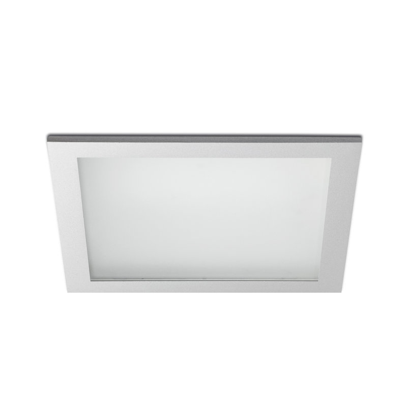 Housing 16.3cm Recessed Downlight Square Housing, 2 X TC-DEL/G24q-1/13W/ELT, Grey