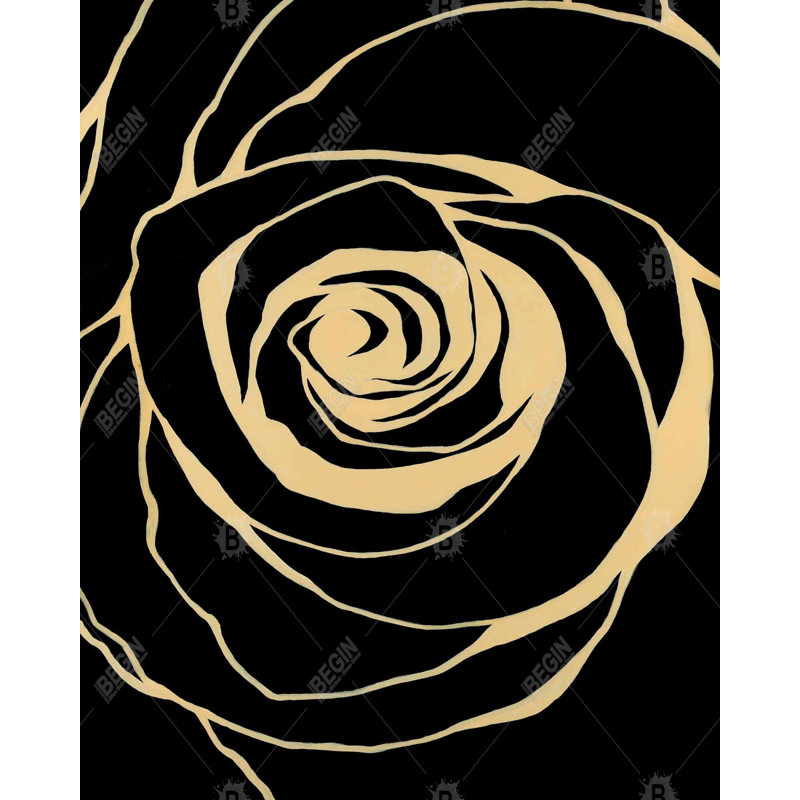 Black Rose Print On Canvas