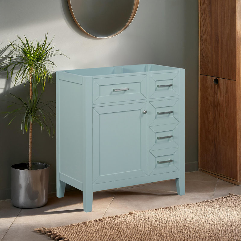 30" Bathroom Cabinet Vanity Without Sink, Green
