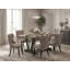 L'ensemble de mobilier de salle à manger 5 pièces comprend une table de salle à manger rectangulaire avec pieds en V et 4 chaises rembourrées en tissu de lin, 40 x 72 pouces, multicolore-706515068-706598217