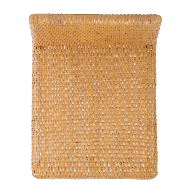 Tabouret de bar Estella en rotin naturel, hauteur du siège 76 cm (30 po), dossier bas, Naturel