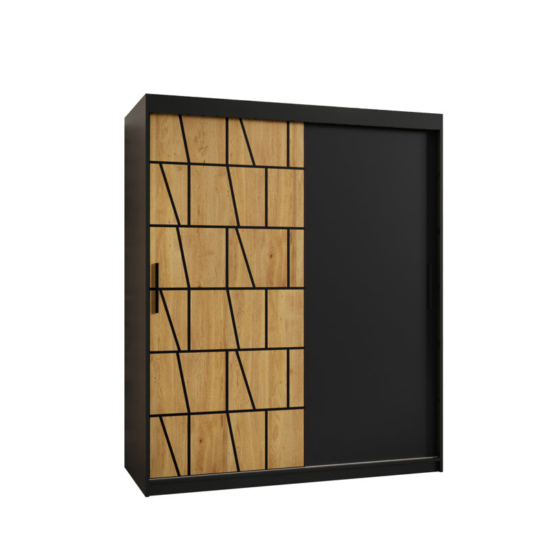 Aros 1 Door Manufactured Wood Wardrobe, 200cm H x 150cm W x 62cm D