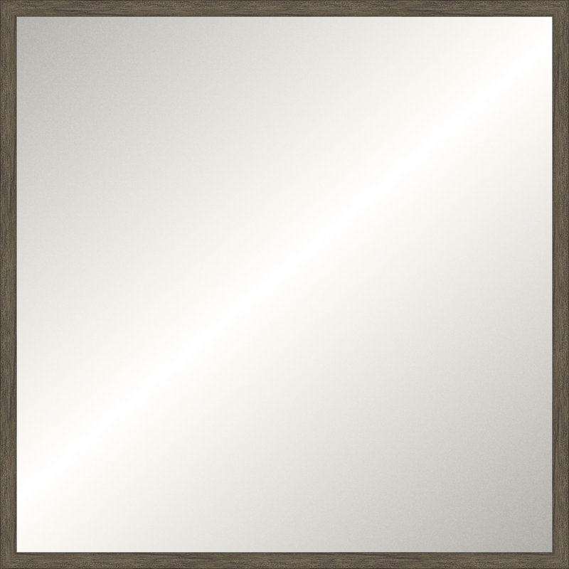 Grey Wood Legacy Mirror, Small Square