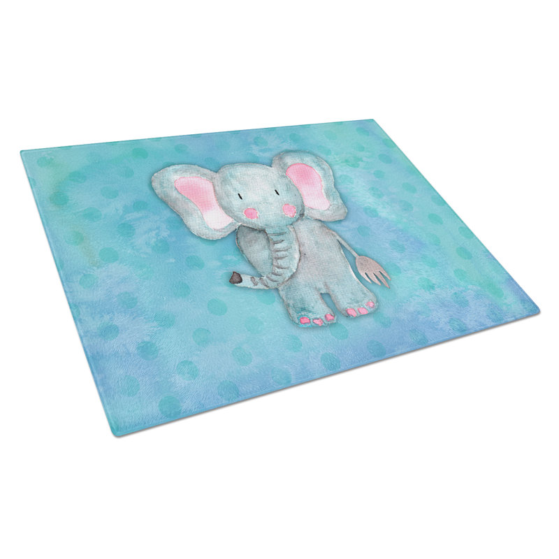 Planche à découper éléphant en verre trempé caroline de trésors