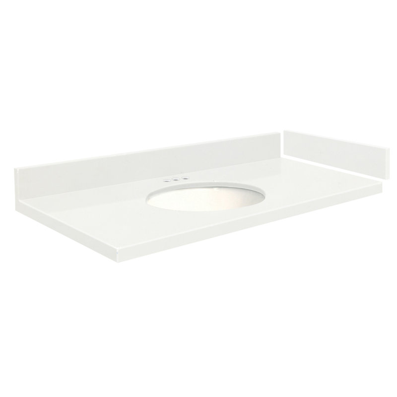 1 meuble-lavabo Madison, 4" centres, Érable naturel / Blanc