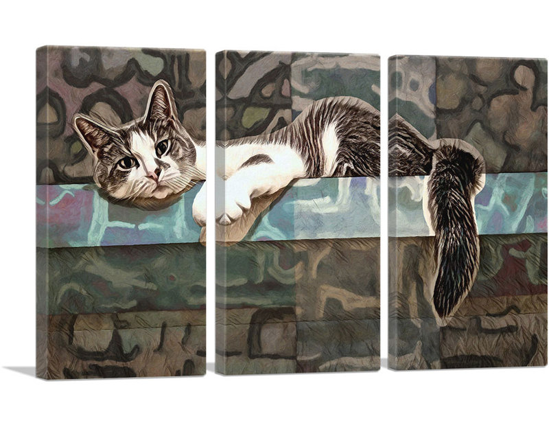 Reproduction de peinture sur toile Aegean Cat Breed Lounging, H 40 po x l 60 po x P 0,75 po