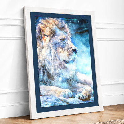 Lion In Winter Light Modern - Print