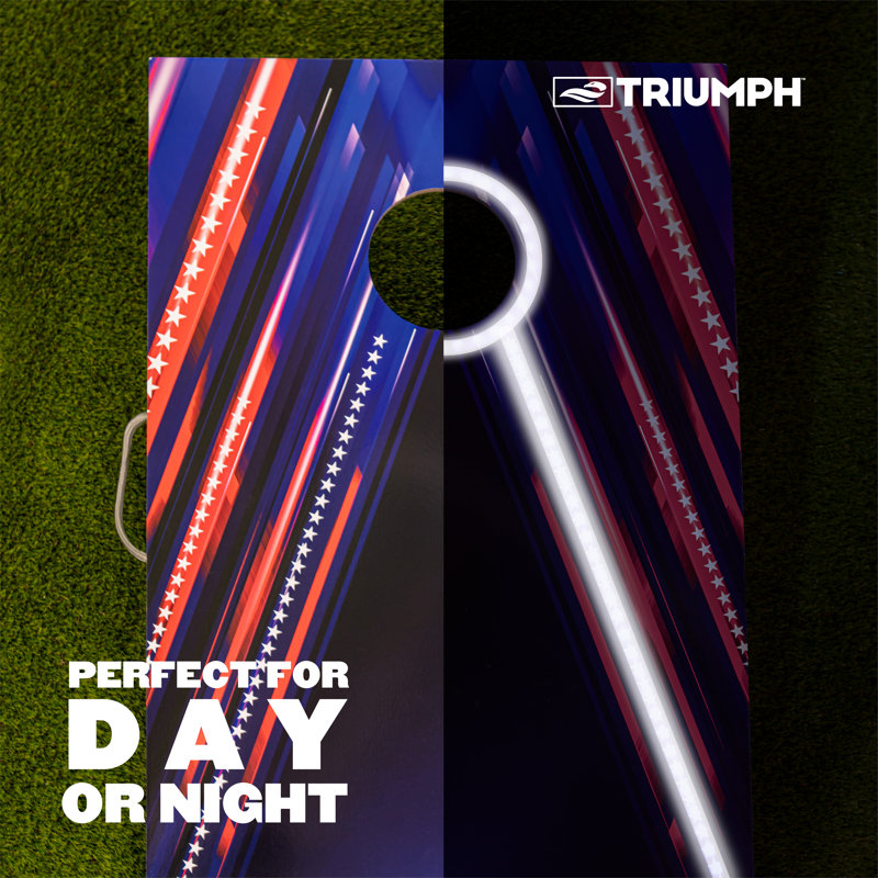 Triumph LED 2x3 Patriotic Cornhole Set with Bean Bags