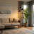 Culver Tree Lamp, Weathered Brass, Matte Black shades-124300669