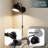 Black Globe Metal Shade Plug-In Wall Sconces with Plug in Cord & On/Off Switch 180° Adjustable Head, E26 Base Industrial Wall Light for Bedroom Living Room(2 Bulbs Included)
