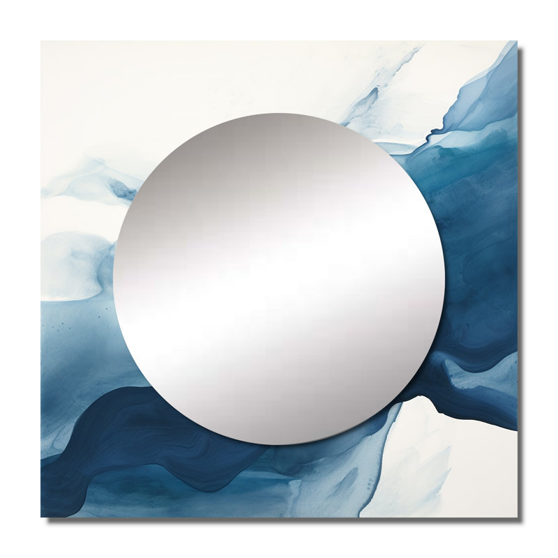Denooyer - Grand miroir mural carré abstrait pour chambre à coucher, 23 po x 23 po
