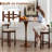 24'' 2PCS Counter Height Bar Stools Set of 2 w/Backrests & Footrests for Kitchen-1021805699