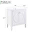 Meuble-lavabo de style moderne de 30 po en blanc, avec tiroir et compartiments basculants, fermeture en douceur, protection contre le débordement sans installation avec lavabo en céramique blanche, deux portes, tablette réglable,