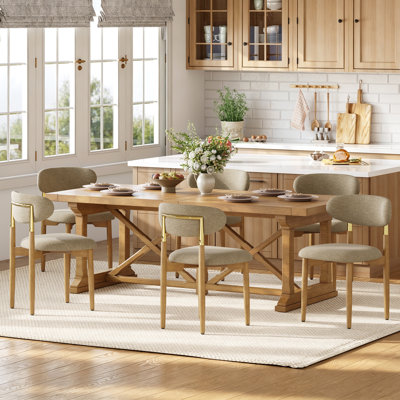 Chaise d'appoint rembourrée en bois massif