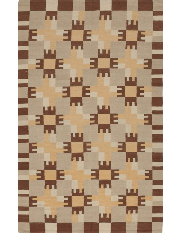 Geometric Area Rug in Brown/Beige
