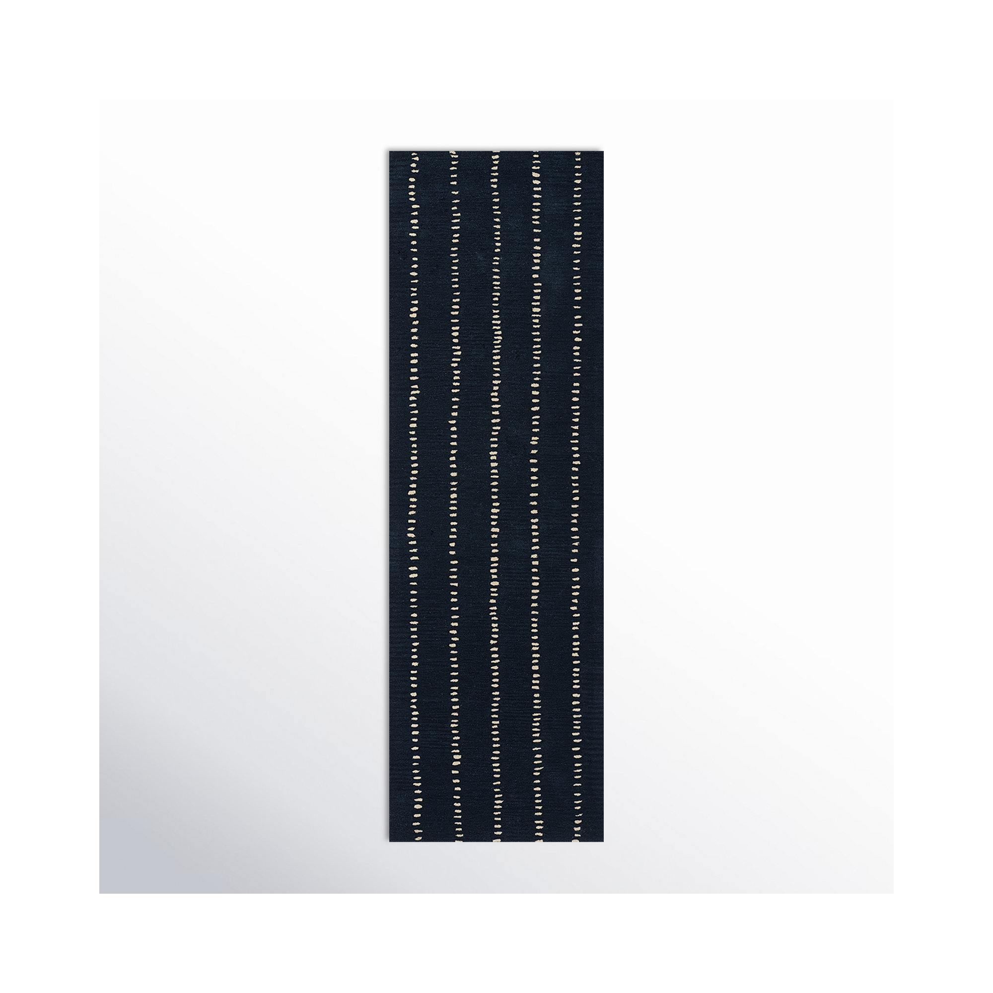 Nichols Hand Tufted Wool Navy Rug, Runner 2'6" x 8'