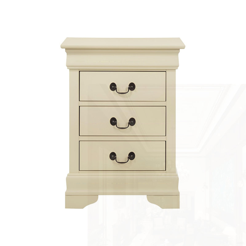 Table de chevet élégante, Beige/noir
