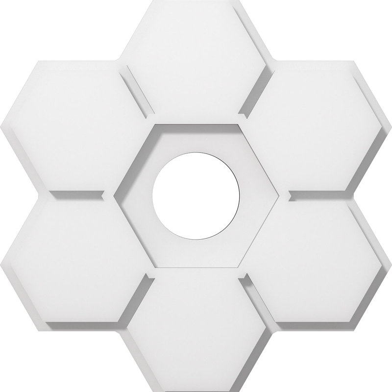 Médaillon de plafond contemporain en PVC de qualité architecturale 22 po x P 7 po x P 7 1/2 po x P 1 po