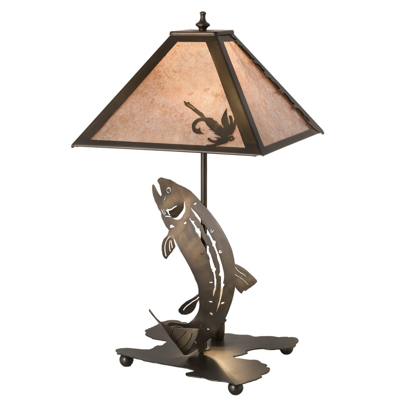 21"H Leaping Trout Table Lamp