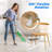 Oshang Flat Mop and Collapsible Bucket OG7, Foldable Bucket with Wheels, 2 Washable Mop Pads