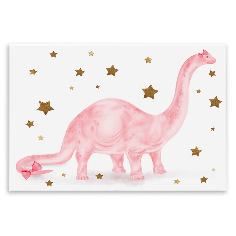 Dinosaure Banford, étoiles dorées, motif pour enfants, H 13 po x l 19 po