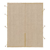 Rug & Kilim’S Accent Kilim With Textural Cream-White And Gold Stripes