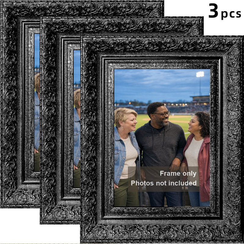 Cadre 5 "x 7" noir 3 pièces pour décoration de bureau