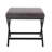 20" Square Faux Leather Ottoman With Metal X-Base, Modern Industrial Accent Stool For Living Room, Bedroom, 18'' Height-1088812224