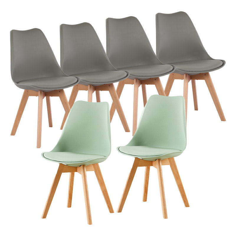 45.5cm H Upholstered Side Chair, Tea Green/Forest Green