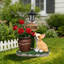 Décoration de jardin pour chien Corgi assis