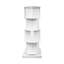 Bibliothèque rotative à 4 niveaux, bibliothèque rotative empilable à 360 °, support de rangement sur pied pour le bureau de la chambre à coucher, blanc