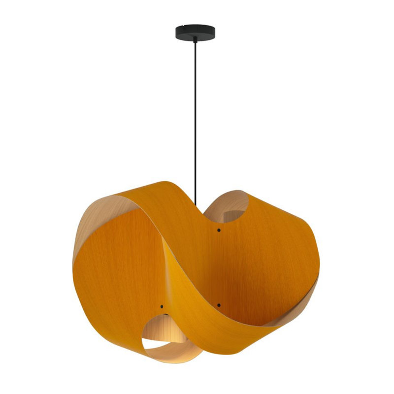 Luminaire suspendu Elvira 70 - Ocre, H 20,5 po x l 27,5 po x P 27,5 po, Ocre / frêne