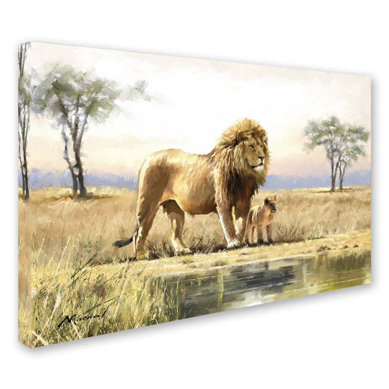 Armand «Lion», reproduction sur toile, H 30 po x l 47 po x P 2 po