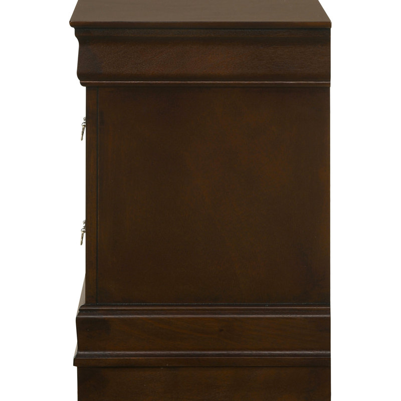 MDF Nightstand With 2 Drawers, Cappuccino