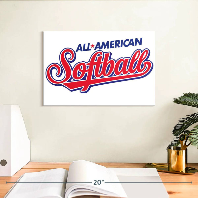 Plaque Kema American Softball, H 8 po x l 12 po