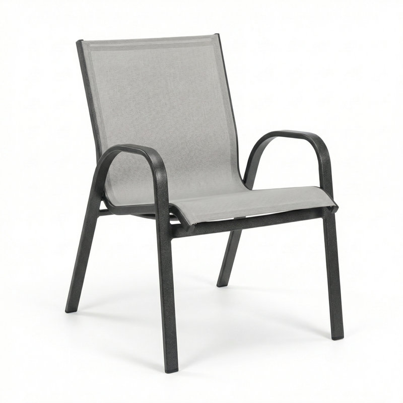 Chaise avec accoudoirs, Harnais gris tourterelle / anthracite