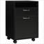 Armoire de rangement, support d'imprimante mobile avec tiroir et amp; Armoire, minimaliste nordique | Noir | Panneau de fibres à densité moyenne-343188819