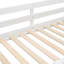 Lit simple superposé simple avec 4 tiroirs et 3 tablettes - blanc