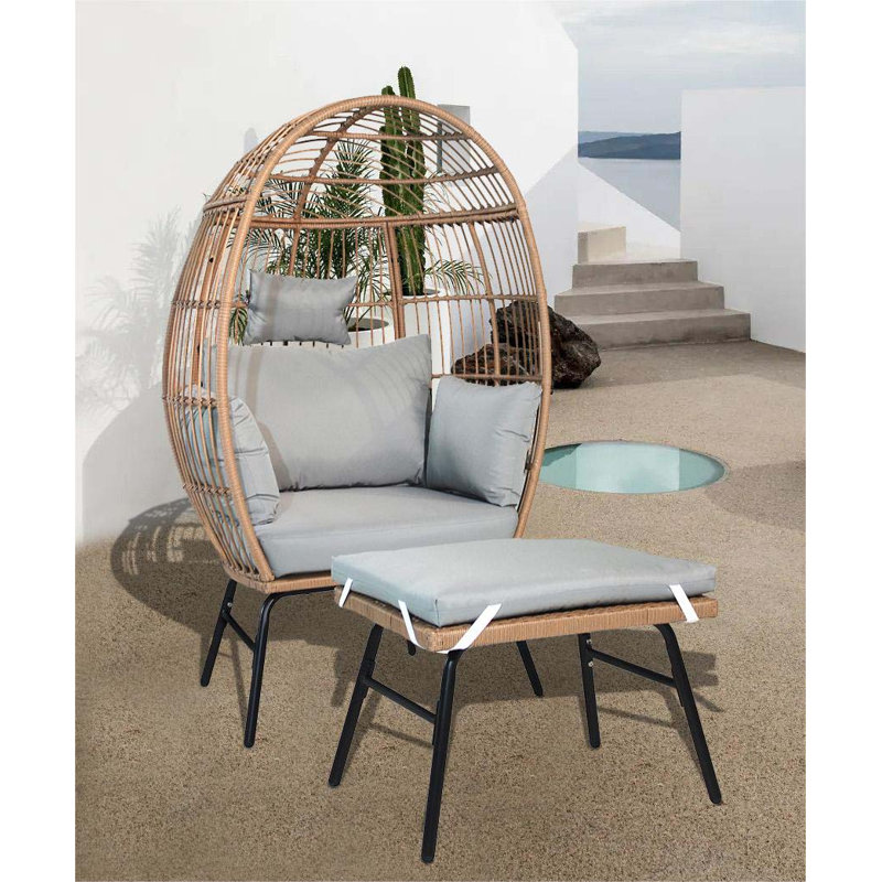 Fauteuil à œufs d'extérieur surdimensionné pour une détente et une durabilité ultimes