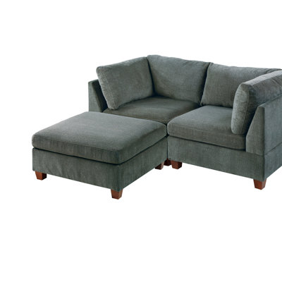 MODULAR SET - 3PC Chenille Fabric Sectional Sofa