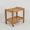 Solid Rubberwood Rolling Side Table