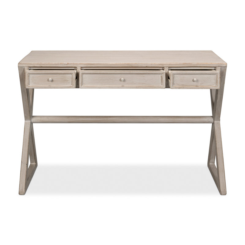 Kitchen Solid Wood Writing Desk, Stone Gray