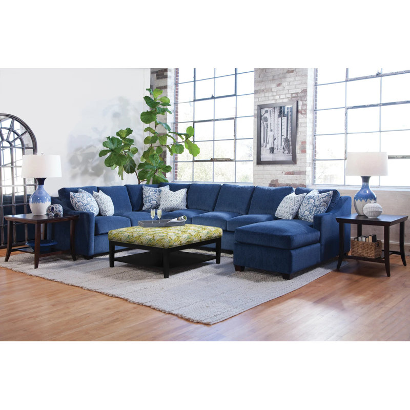 Hammond Square Ottoman, Black Finish, White Performance Fabric; 0851-94