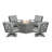 Braxton 5-Piece Deep Seating Swivel Conversation Set with Fire Pit Table-128126267-68603217